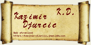 Kazimir Đurčić vizit kartica